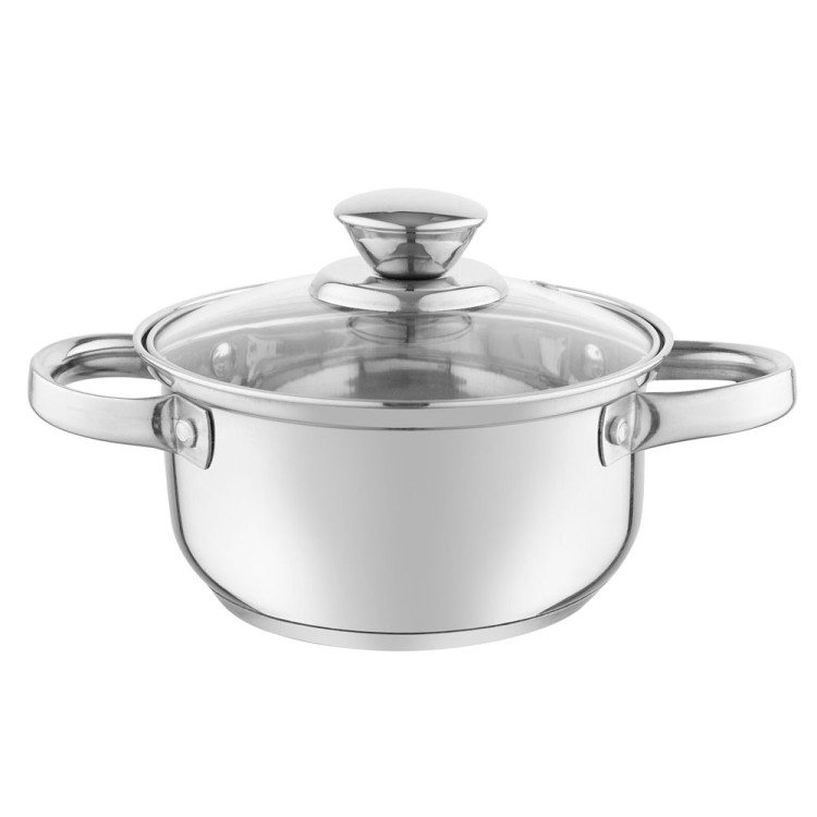 Garnek stalowy nierdzewny mały 1.1 L Florina Maestro 14 cm indukcja gaz