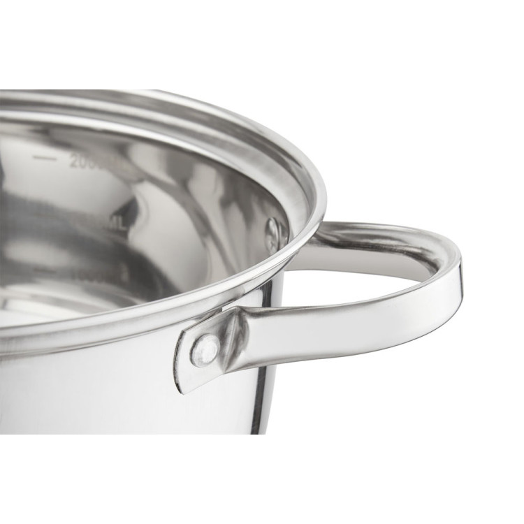 Garnek stalowy nierdzewny mały 1.1 L Florina Maestro 14 cm indukcja gaz