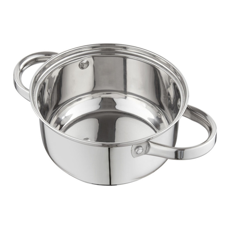 Garnek stalowy nierdzewny mały 2,4 L Florina Maestro 18 cm indukcja gaz