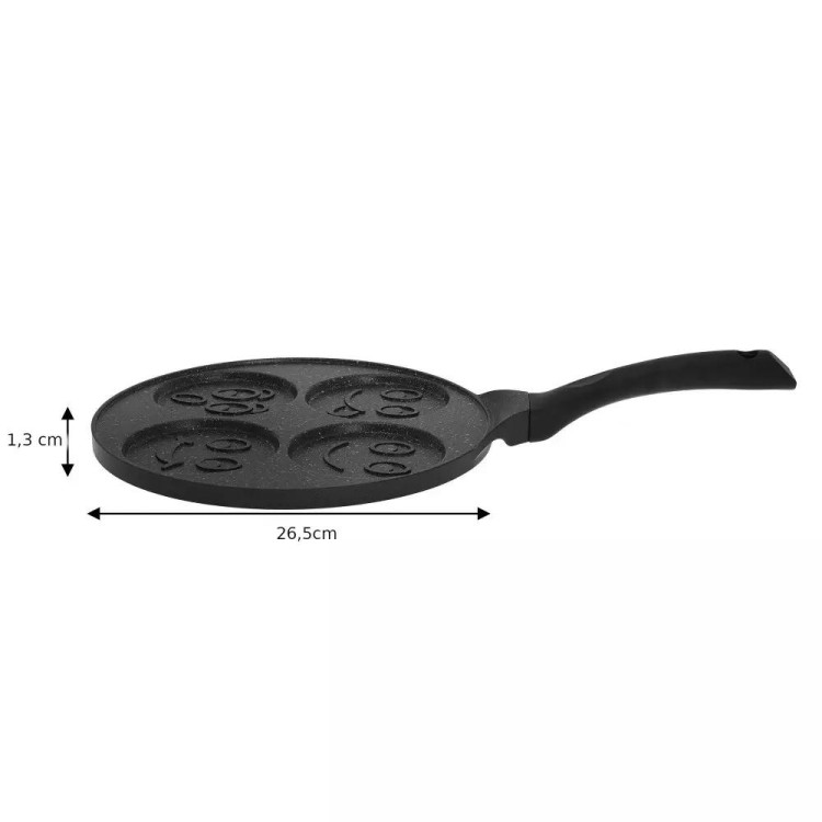 Patelnia do naleśników  26cm czarna powłoka marmurowa KH 1667 Kinghoff Patelnia do naleśników  26cm czarna powłoka marmurowa KH 1667 Kinghoff