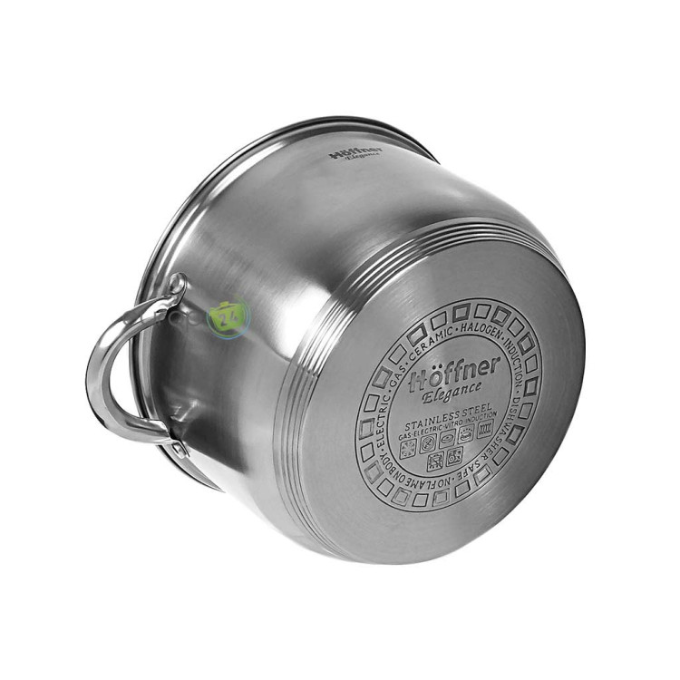 Garnki stalowe Hoffner HF 4446 indukcyjne Zestaw trzech garnków Garnki stalowe Hoffner HF 4446 indukcyjne Zestaw trzech garnków