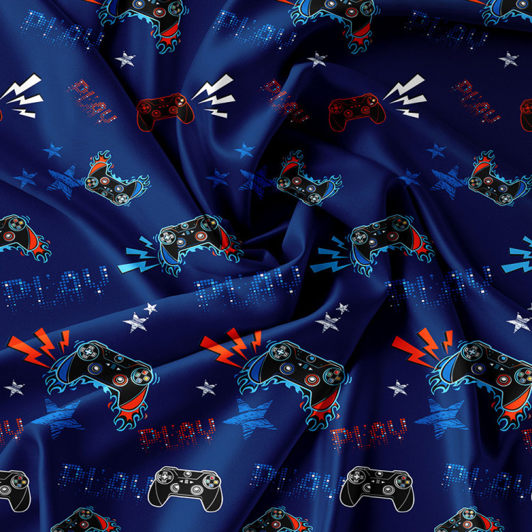 Pościel 140x200 młodzieżowa bawełna satynowa 3D Cotton World gruba 3 części 1880 gamer