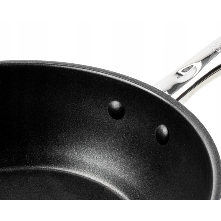 Garnki ze stali nierdzewnej z białym paskiem Hoffner HF 9969 zestaw 12 elementów indukcja gaz