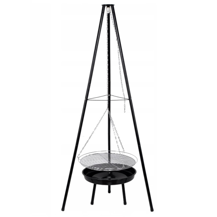 Grill wiszący na trójnogu z paleniskiem Tragar 1155 ruszt 39 cm ogrodowy