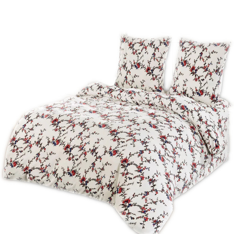 Pościel 160x200 mikrofibra "miś" Cotton World gruba 3 części 2377 kwiatki