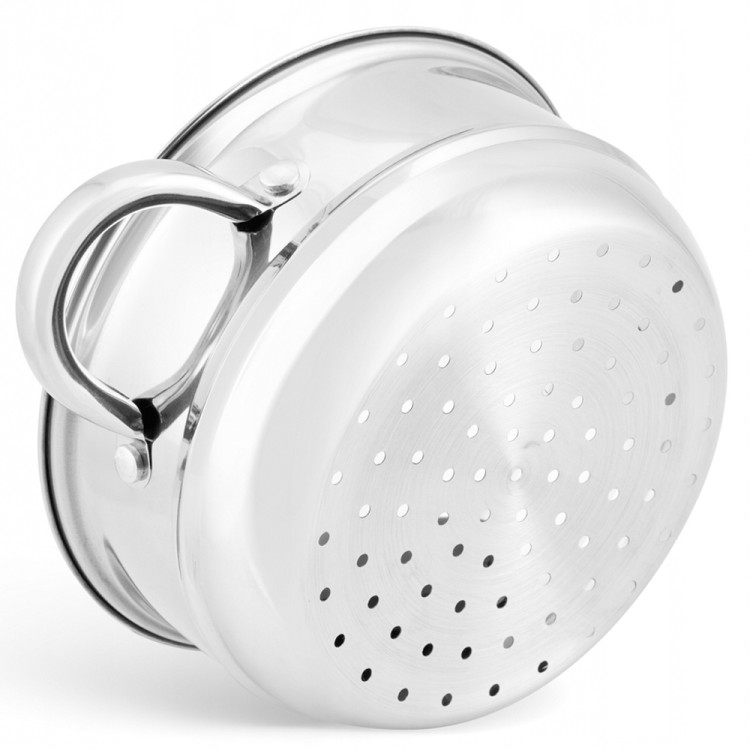 Garnek do gotowania na parze 4 częściowy parowar 20 cm stalowy Elitehoff E-4702
