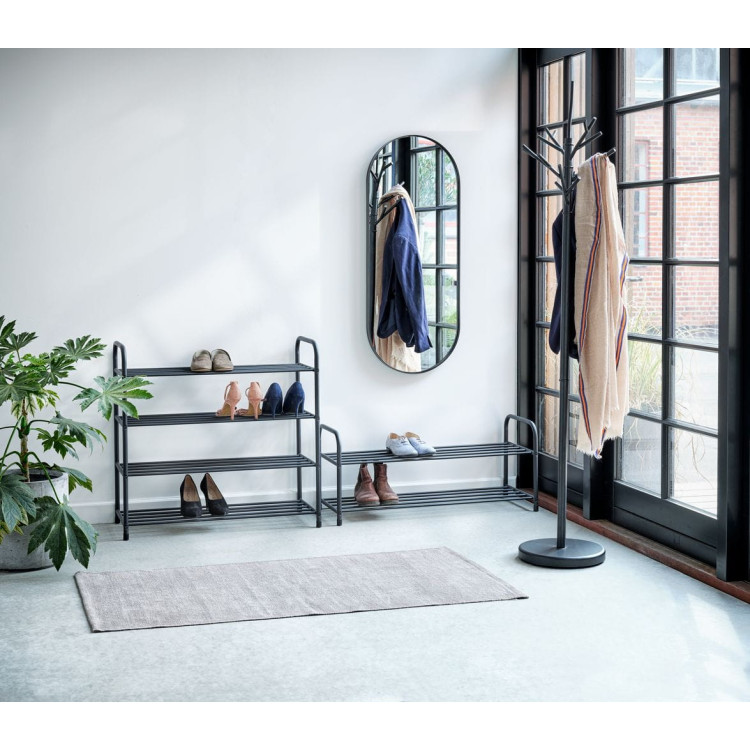 Półka na buty 65x26x34 cm metalowa czarna 2-poziomowa Elitehoff E 6250