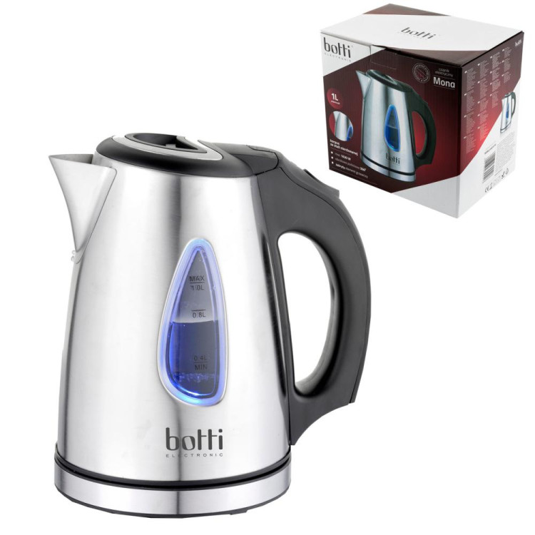 Czajnik elektryczny stalowy Botti Mona 1,0 l Inox 1630 W