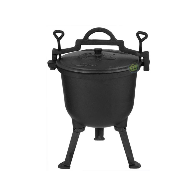 Garnek żeliwny Kinghoff KH 2232 Kociołek myśliwski 7 L Nowy model + GRATIS