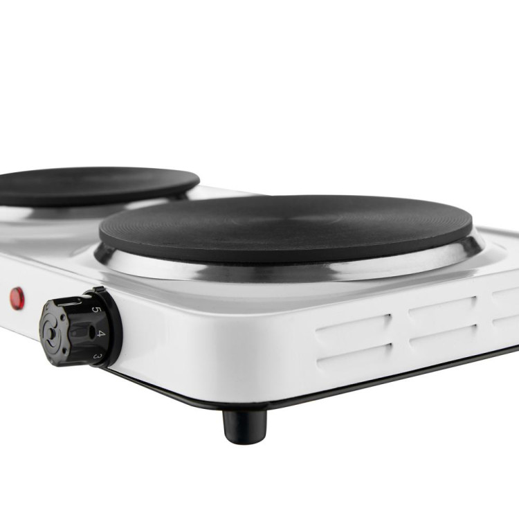 Kuchenka elektryczna Botti Cucino 2-palnikowa Biała 1500W i 1000W Kuchenka elektryczna Botti Cucino 2-palnikowa Biała 1500W i 1000W