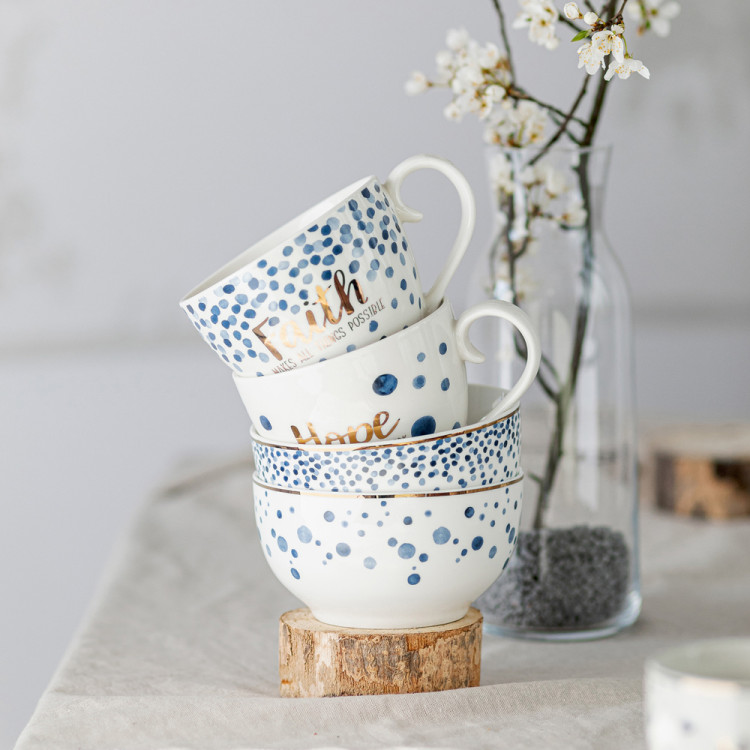 Filiżanka ze spodkiem Florina Mare Hope 240 ml porcelana