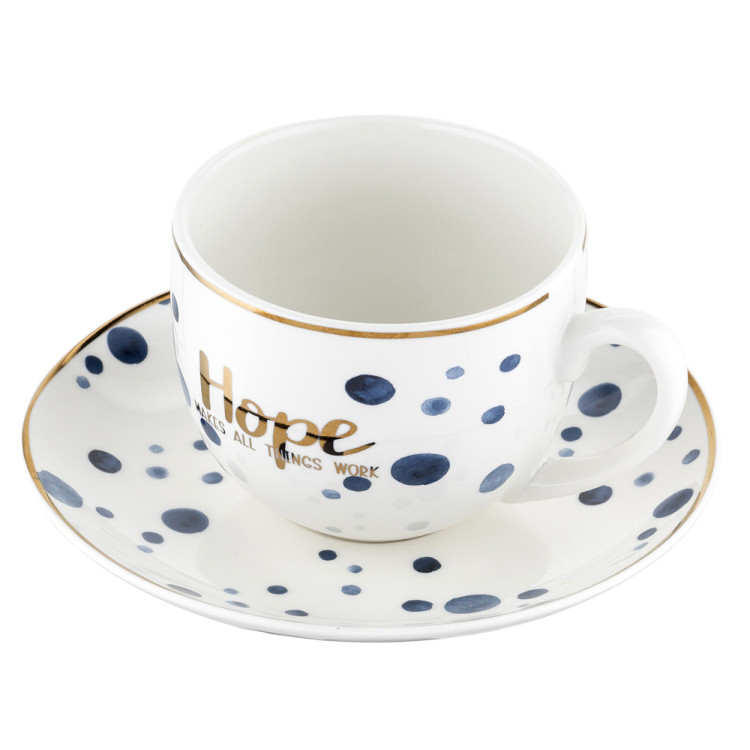 Filiżanka ze spodkiem Florina Mare Hope 240 ml porcelana