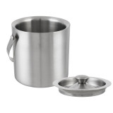 Pojemnik na lód KingHoff KH 1243 stalowy z pokrywką cooler wiaderko do lodu