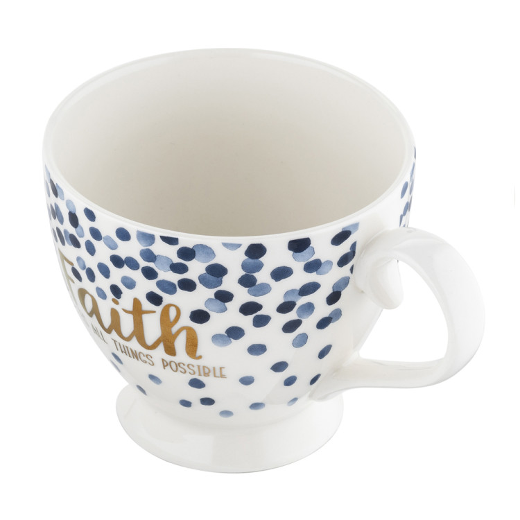 Kubek na nóżce Florina Mare Faith 440 ml porcelana