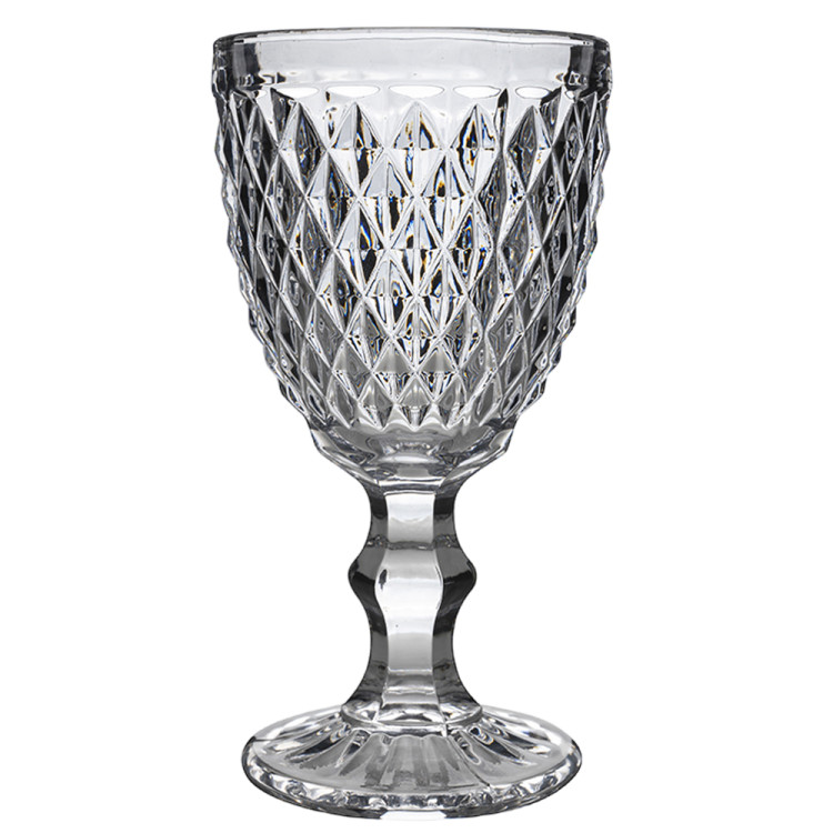 Zestaw 6 kielichów do wody 300 ml szklanki na nóżce Florina Cristal