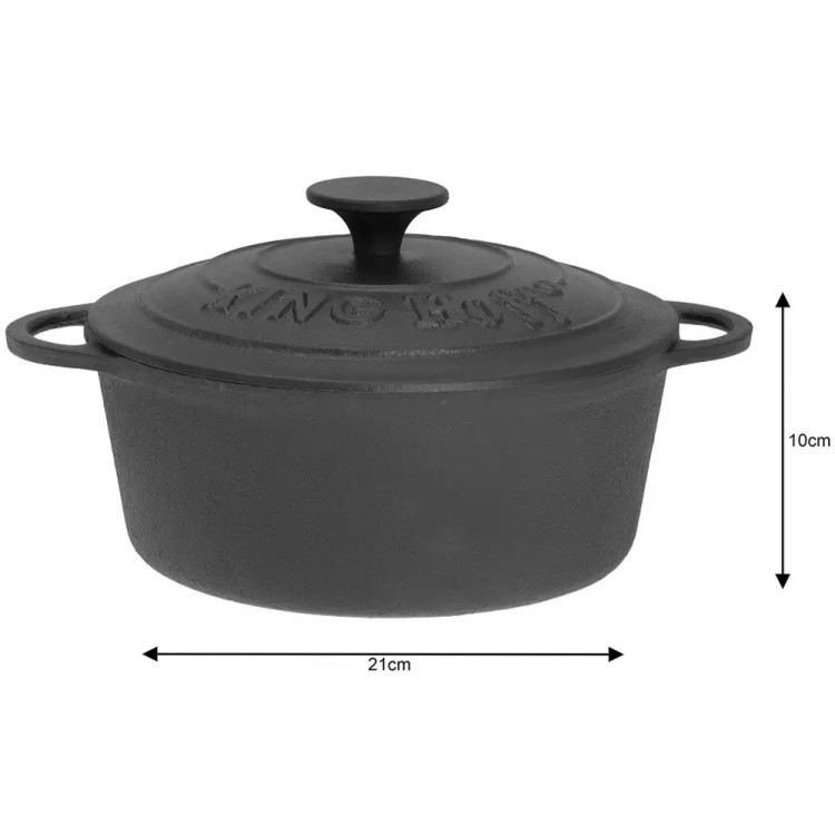 Garnek KingHoff KH 2253 -22 cm żeliwny 2,4 L  CIĘŻKI INDUKCJA GAZ