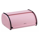 Chlebak metalowy KINGHoff 1756 pojemnik na pieczywo stalowy różowy