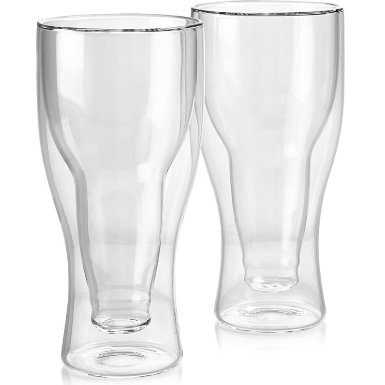 Szklanki termiczne do piwa MG Home Dolce 450 ml odwrócona butelka zestaw 2 sztuki
