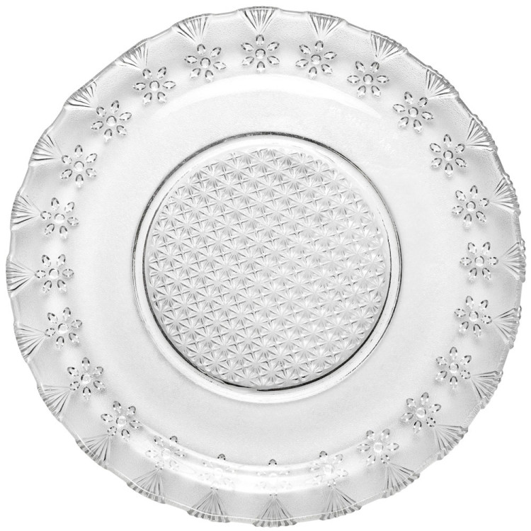 Talerze deserowe szklane Florina Daisy 20 cm zestaw 6 sztuk