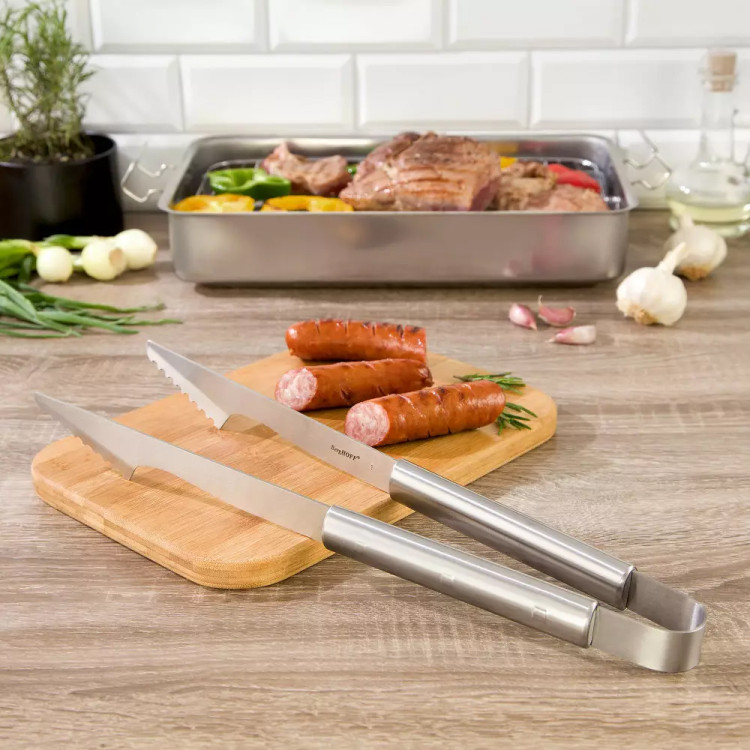 Szczypce stalowe do grilla 45.5cm solidne