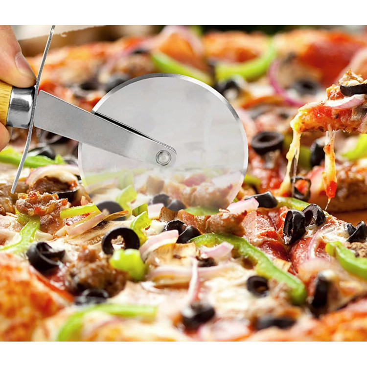 Nóż do pizzy 9cm Kinghoff KH 1556 rozcinak metalowy stalowy