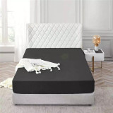 Prześcieradło 90x200 bawełniane Cotton World grube z gumką czarne