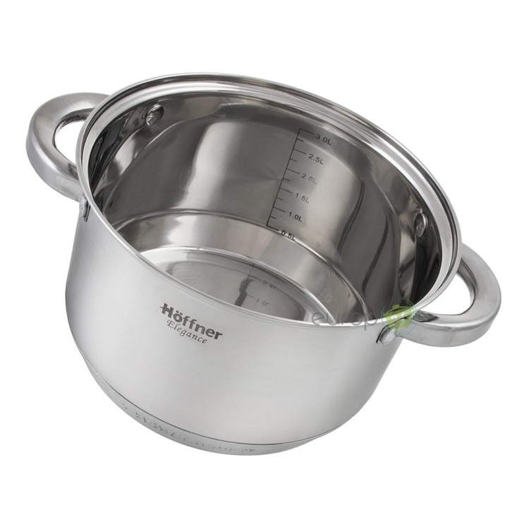 Garnki kuchenne Hoffner HF 4450 Stalowe zestaw garnków indukcyjnych Garnki kuchenne Hoffner HF 4450 Stalowe zestaw garnków indukcyjnych