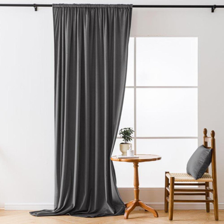 Zasłony zaciemniające na taśmie Cotton World Velvet na taśmie 140x250 cm szary