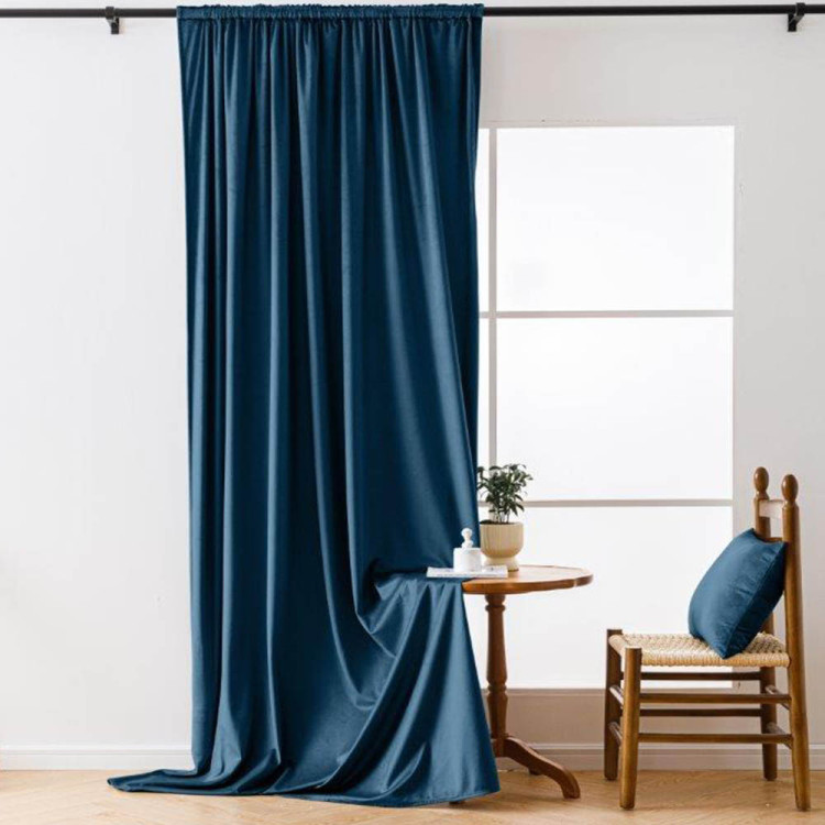 Zasłony zaciemniające na taśmie Cotton World Velvet na taśmie 140x250 cm turkusowe