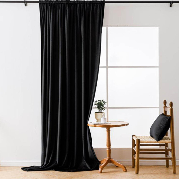 Zasłony zaciemniające na taśmie Cotton World Velvet na taśmie 140x250 cm czarne