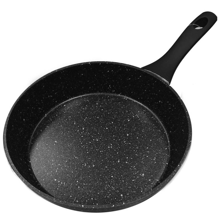Patelnia marmurowa 20 cm Zilner ZL 7704 czarna głęboka 1.2 l indukcja gaz