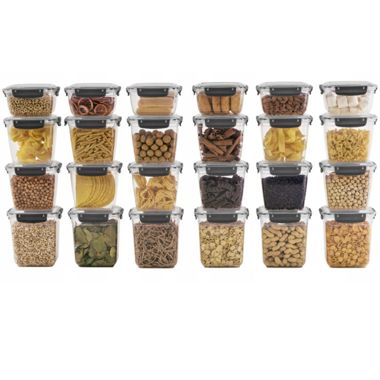 Zestaw 5 pojemników lunchbox do żywności Dunya Lock&Fresh 2400/1500/500/275 ml szczelne pokrywki