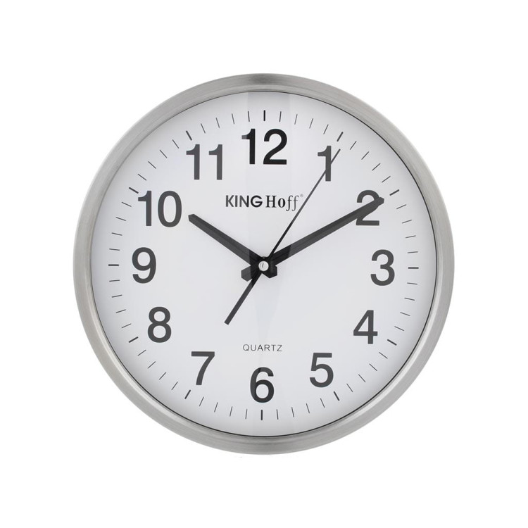 Zegar ścienny KingHoff KH 5025 cichy nowoczesny 30cm