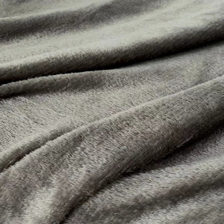 Koc 160x200 cm mikrofibra Cotton World miękki ciepły pled narzuta na łóżko ciemny szary