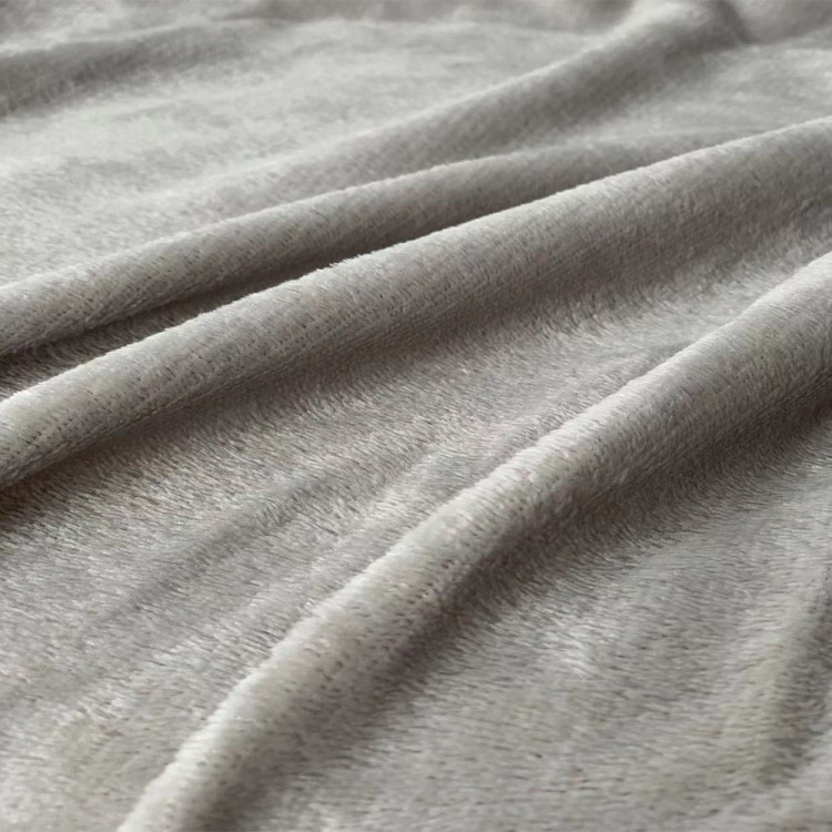 Koc 160x200 cm mikrofibra Cotton World miękki ciepły pled narzuta na łóżko jasny szary