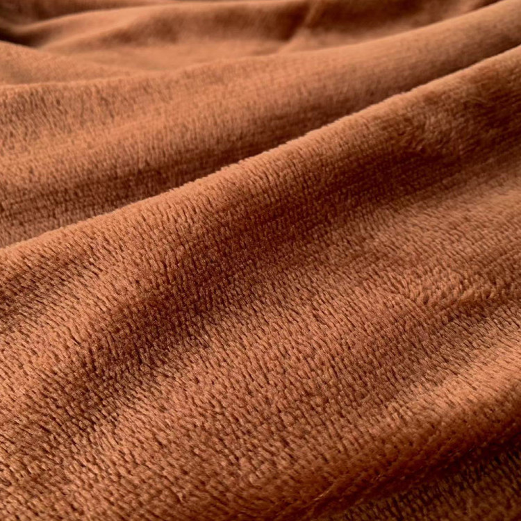 Koc 160x200 cm mikrofibra Cotton World miękki ciepły pled narzuta na łóżko brązowy