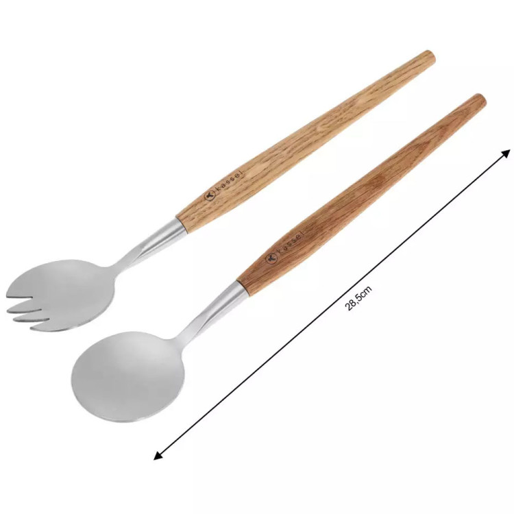 Misa do sałaty Kassel 93558 Porcelanowa z przyborami ze stali nierdzewnej