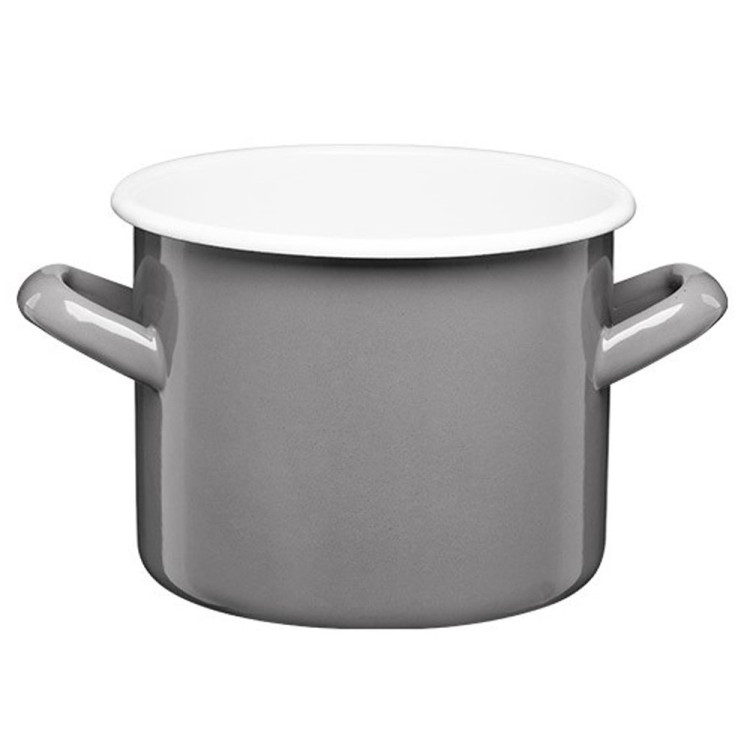 Garnek emaliowany 3.4 L prosty 18 cm  Galicja Gordon 29304 szary