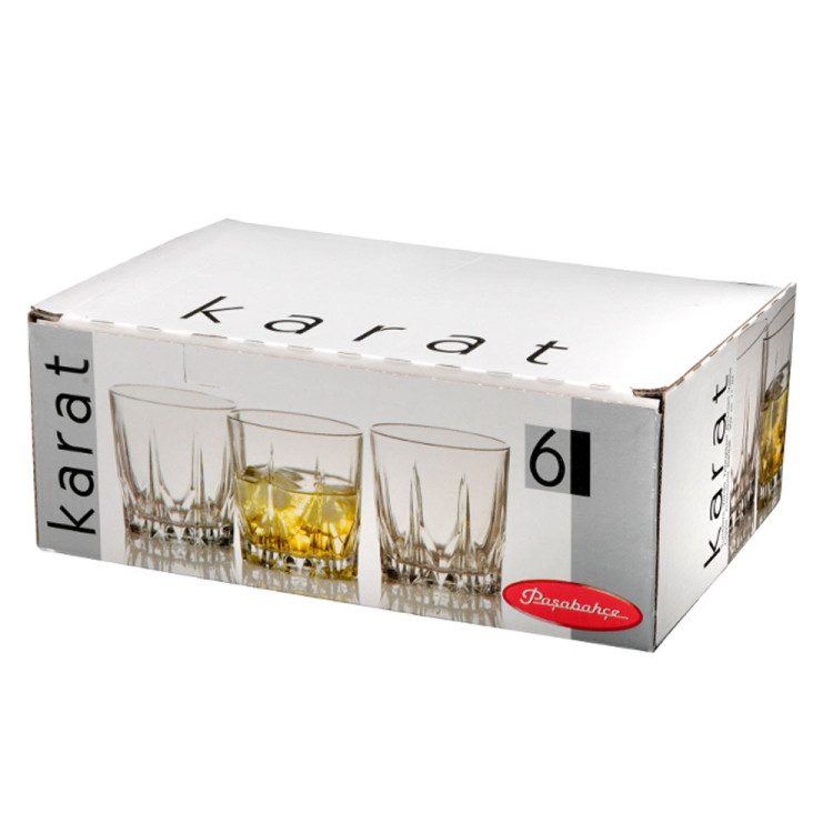 Szklanki do whisky drinków Pasabahce Karat 300 ml zestaw 6 szklanek