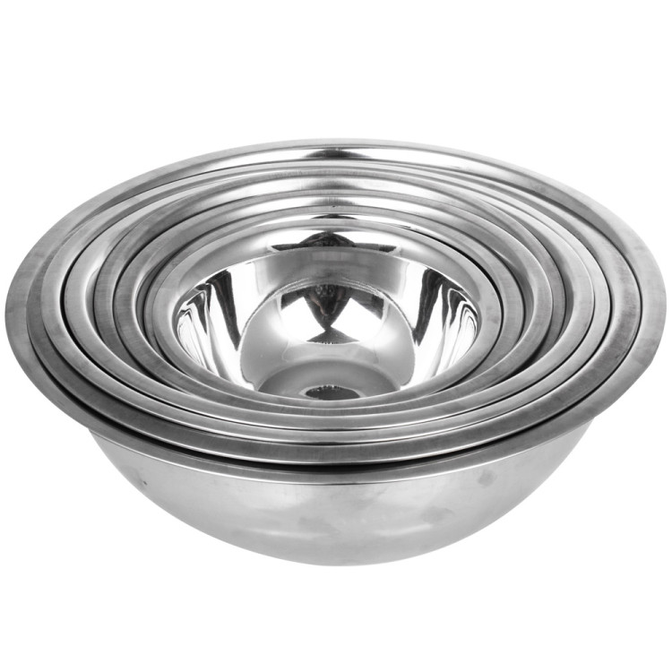 Miski metalowe komplet 8 misek Galicja ze stali nierdzewnej 16/4x18/26/28/30 cm