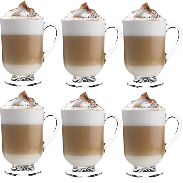 Szklanki z uchem 310 ml Altom Werona kubki do herbaty kawy latte macchiato komplet 6 sztuk