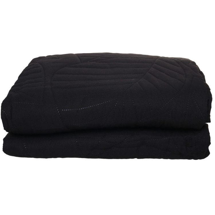 Narzuta na łóżko pikowana 170x210 cm Cotton World czarna 2619