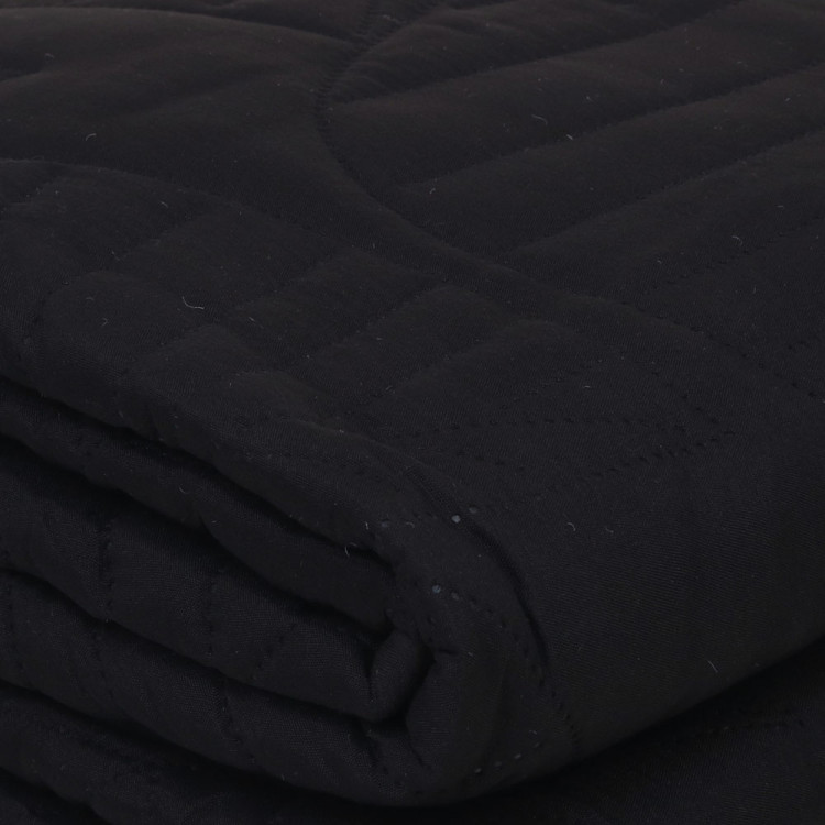 Narzuta na łóżko pikowana 220x240 cm Cotton World czarna 2619