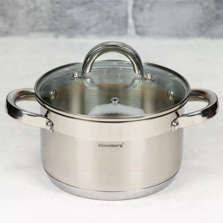 Garnek stalowy mały nierdzewny 1.8L Klausberg KB-7122 indukcja gaz