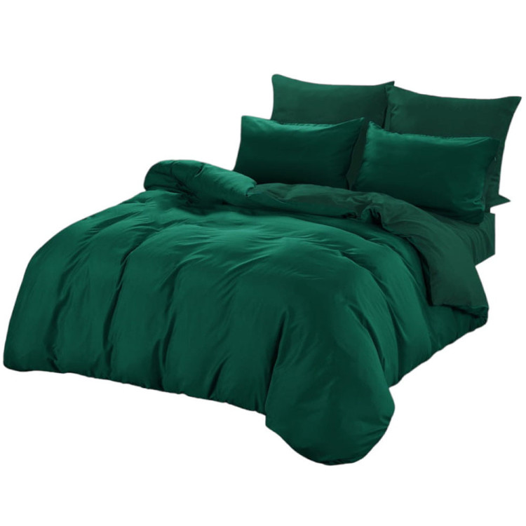 Pościel dwustronna 140x200 mikrofibra Cotton World 2 części 2609 zielona