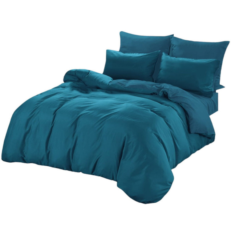 Pościel dwustronna 140x200 mikrofibra Cotton World 2 części 2610 turkus