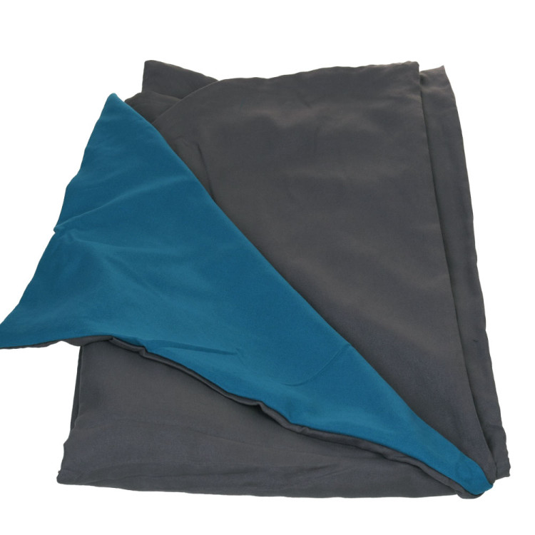Pościel dwustronna 160x200 mikrofibra Cotton World 3 części 2484 szaro-turkusowa