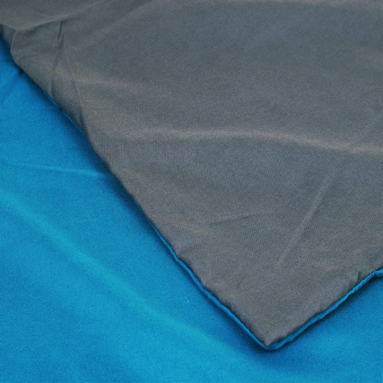 Pościel dwustronna 160x200 mikrofibra Cotton World 3 części 2484 szaro-turkusowa
