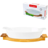 Naczynie ceramiczne na podstawie bambusowej do zapiekania 28.5 cm Florina Modeno owalne