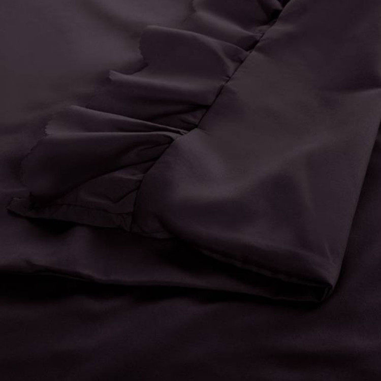 Pościel z falbanką 220x200 mikrofibra Cotton World 3 części 2590 brązowa